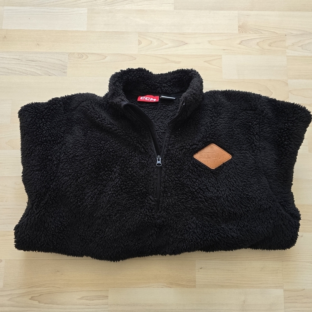 CCM ALL OUT 1/2 Zip Sherpa Black Size XL